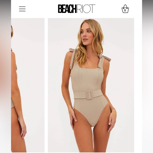 NEW Beach Riot Sydney Ribbed One Piece - Picture 4 of 13